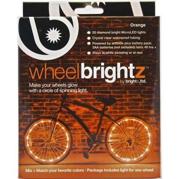 Brightz Brightz 9700378 Wheelbrightz Bicycle LED Light Kit  Orange 9700378